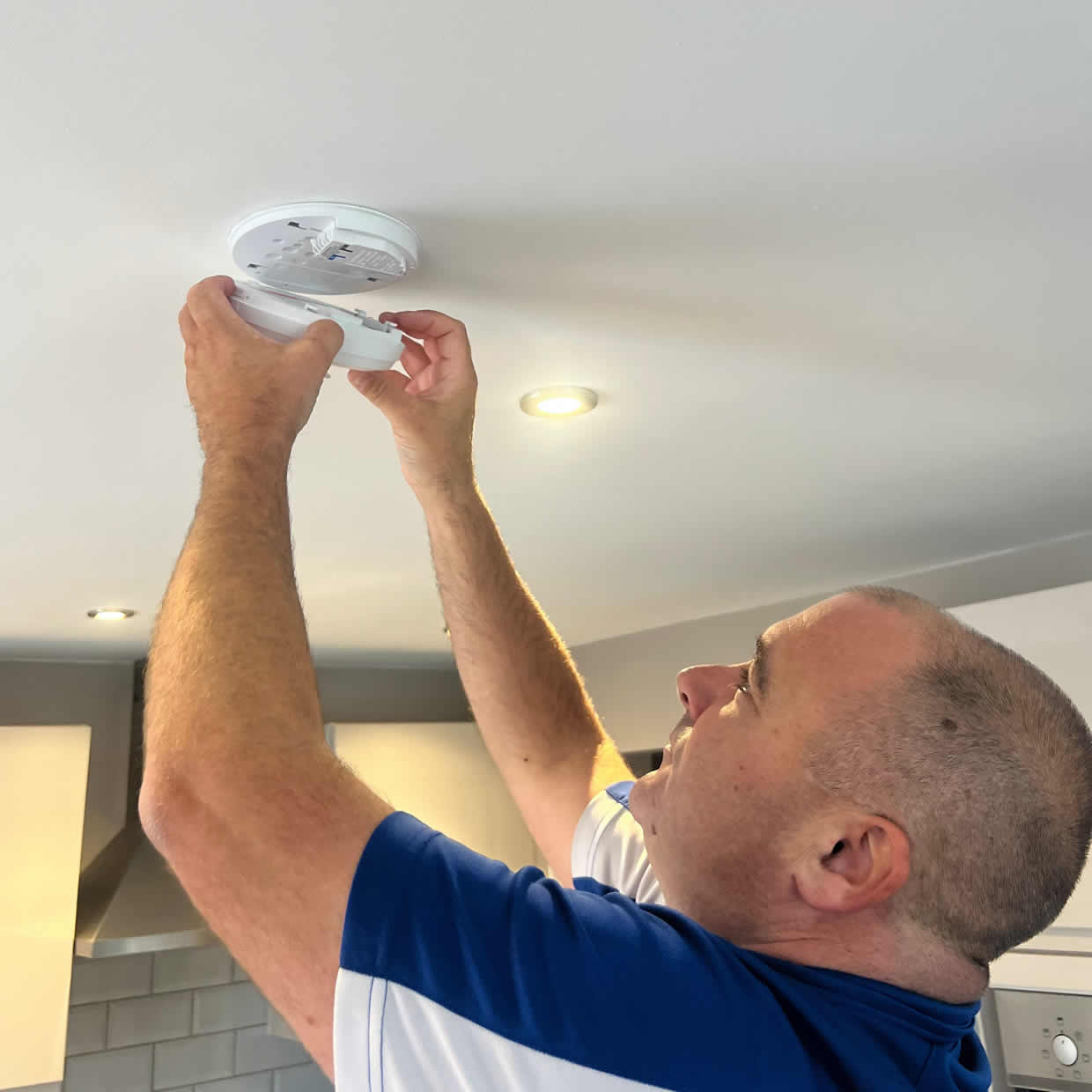 Smoke alarm providing fire safety protection in a Bury Saint Edmunds home